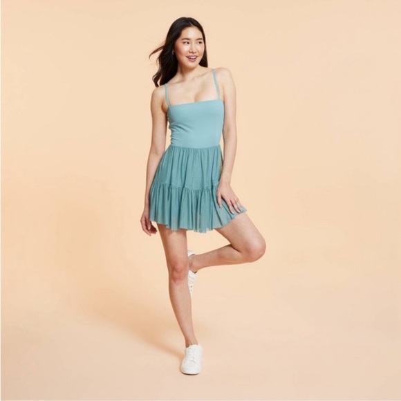 Blogilates Ballerina Romper Dress - Cameo Blue - Picture 1 of 3